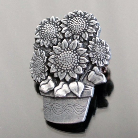 Birds and Blooms Vintage Pins (set of 3) - Picture 4 of 5